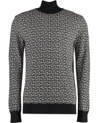 Balmain - Wool Blend Turtleneck Sweater - Lyst