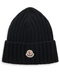 Moncler - Knitted Beanie With Turn-Up - Lyst