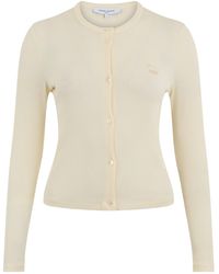 Maison Kitsuné - Ribbed Crew Neck Cardigan - Lyst