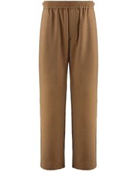 Ami Paris - Elasticated Wool Twill Trousers - Lyst