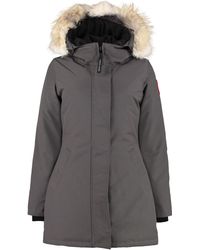 Canada Goose Graphite Parka With Fur Trimmed Hood - Gray