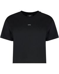 A.P.C. - Cotton Crew-Neck T-Shirt - Lyst