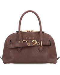 Miu Miu - Borsa a mano Aventure Small in pelle - Lyst