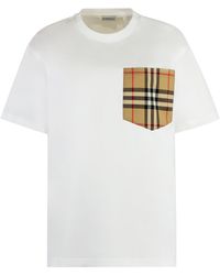 Burberry - Cotton Crew-Neck T-Shirt - Lyst