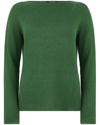 Max Mara - Linen Sweater With Boat Neck - Lyst