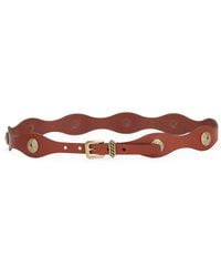 Etro - Leather Belt With Jewel Studs - Lyst