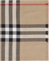 Burberry - Sciarpa in lana e seta - Lyst