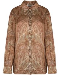 Zimmermann - Camicia Hypnotic in raso - Lyst