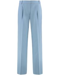 Calvin Klein - Pantaloni palazzo in misto lana - Lyst