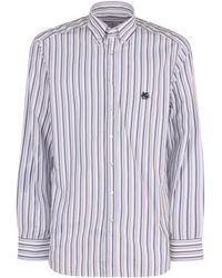 Etro - Camicia in cotone con collo button-down - Lyst