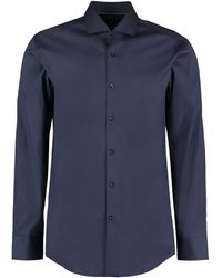 Camicia classica da uomo Herwing Blu medio Cotone da Uomo di BOSS by HUGO BOSS in Blu Uomo Abbigliamento da Camicie da Camicie eleganti 