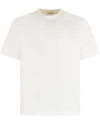 Burberry - T-shirt girocollo in cotone - Lyst