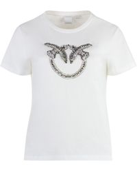 Pinko - Quentin Decorative Inserts Crew-neck T-shirt - Lyst