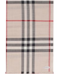 Burberry - Sciarpa in lana e seta - Lyst