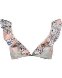 Zimmermann - Halliday Printed Bikini Top - Lyst