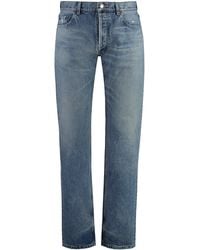 Saint Laurent - Low-Rise Straight Leg Jeans - Lyst