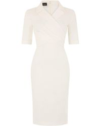 Pinko - Fitted Midi Dress With Bow - Lyst