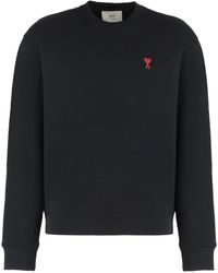 Ami Paris - Cotton Crew-Neck Sweatshirt - Lyst