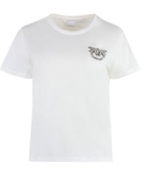 Pinko - T-shirt girocollo Nambrone con inserti decorativi - Lyst