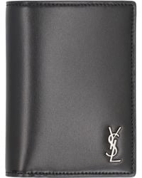 Saint Laurent - Portacarte Tiny Cassandre in pelle - Lyst