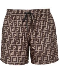 Fendi - Shorts da mare con logo all-over - Lyst