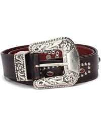 Golden Goose - Leather Belt With Metal Buckle - Lyst