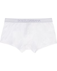 Dolce & Gabbana - Boxer in cotone con banda elastica logata - Lyst