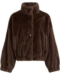 Weekend by Maxmara - Faux Fur Jacket Polyester & Shearling Coats - Lyst