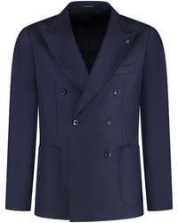 Tagliatore - Double-Breasted Virgin Wool Jacket - Lyst