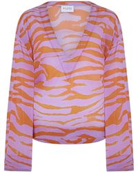 The Attico - Animal Print Cotton Top - Lyst