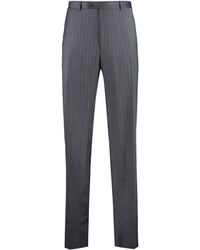 Canali - Pin-striped Wool Tailored Trousers - Lyst