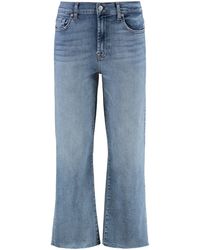 7 For All Mankind - Cropped Jeans Alexa Cotton - Lyst