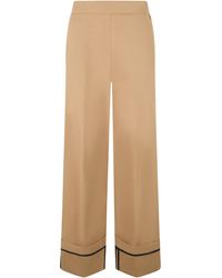 Herno - Wide Leg Trousers With Hem - Lyst