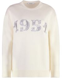 Max Mara - Plush Wool And Cashmere Sweater With Sequin Embroidery - Lyst