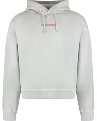 DSquared² - Felpa in cotone con cappuccio - Lyst