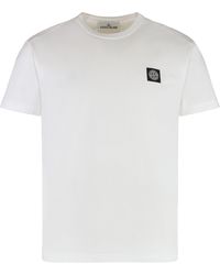 Stone Island - Crew-Neck Cotton T-Shirt T-Shirts - Lyst