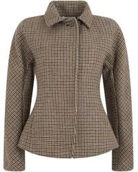 P.A.R.O.S.H. - Wool Jacket With Houndstooth Pattern - Lyst