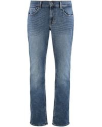 7 For All Mankind - Five-Pocket Straight-Leg Jeans - Lyst