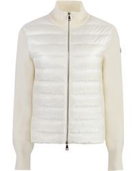 Moncler - Cardigan con pannelli in nylon - Lyst
