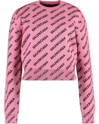 Balenciaga - Jacquard Crew-Neck Sweater - Lyst