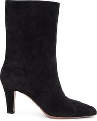 Paris Texas - Suede Ankle Boot With Heel - Lyst