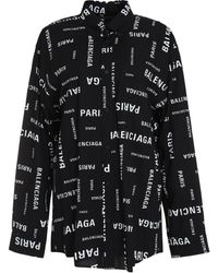 Balenciaga - Printed Viscose Shirt - Lyst