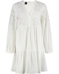Pinko - Andromeda Cotton Mini-Dress - Lyst