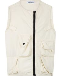 Stone Island - Sleeveless Jacket With Zipper - Lyst