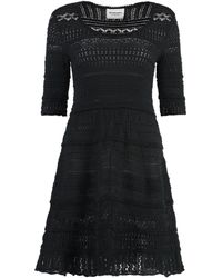 Isabel Marant - Embroidered Cotton Mini Dress - Lyst