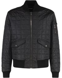 Dolce & Gabbana - Dolce & Gabbana Padded Bomber Jacket - Lyst