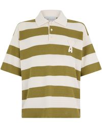 Ami Paris - Cotton Polo With Stripes - Lyst