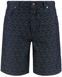 Fendi - Cotton Bermuda Shorts - Lyst