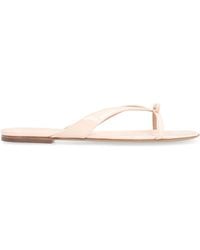 Ferragamo - Mini Bow Leather Flip-Flops - Lyst