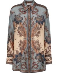 Zimmermann - Ascension Manstyle Silk Shirt - Lyst